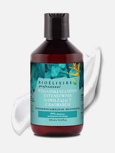 Bioélixire Professional Wegański szampon intensywnie nawilżający z baobabem 300 ml