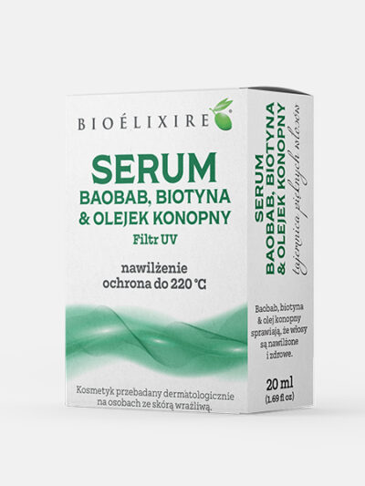 Bioelixire Silicone Serum Hemp Oil + Baobab + UV Filter 20 ml