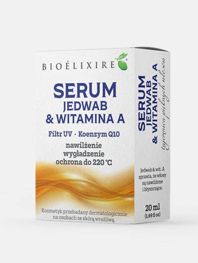 Bioelixire Serum silikonowe Jedwab + Witamina A + koenzym Q10 + Filtr UV 20 ml
